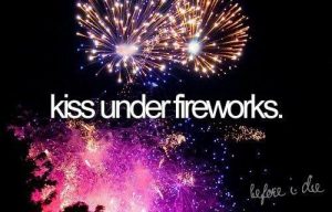 Kiss under the fireworks!