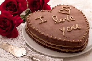 i love u heart shaped cake